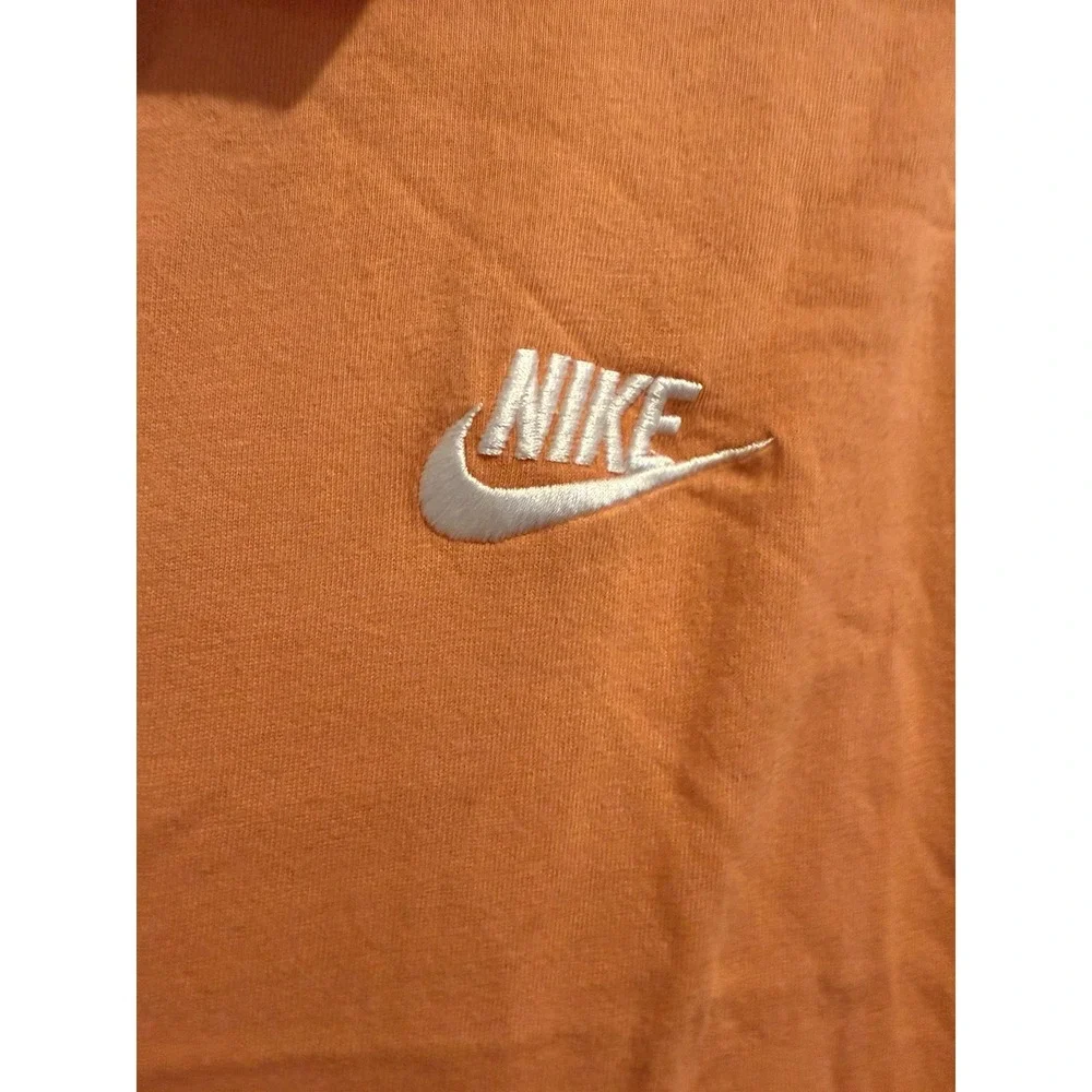 Nike Polo Mens Large Orange‎ Cotton Short Sleeve Shirt Sportswear